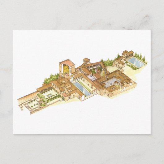 Carte Postale Alhambra Grenade Espagne. Les palais royaux (Devant)