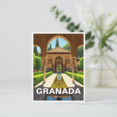 Carte Postale Alhambra Grenade Espagne Voyage (Debout devant)