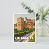 Carte Postale Alhambra Grenade Espagne Voyage (Debout devant)
