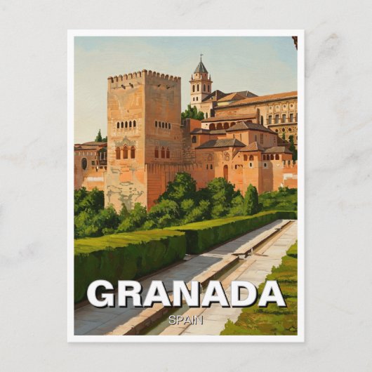 Carte Postale Alhambra Grenade Espagne Voyage (Devant)