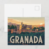 Carte Postale Alhambra Grenade Espagne Voyage (Devant / Derrière)