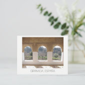 Carte Postale Alhambra windows ~ Grenade, Espagne (Debout devant)