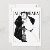 Carte Postale Ali Baba, Aubrey Beardsley (Devant / Derrière)