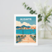 Carte Postale Alicante Espagne Beach View Voyage (Debout devant)
