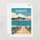 Carte Postale Alicante Espagne Beach View Voyage (Devant / Derrière)