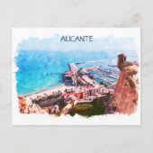 Carte Postale Alicante Espagne Panorama Vue côtière (Devant)
