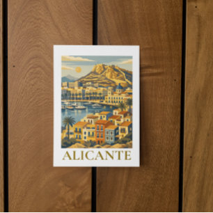 Carte Postale Alicante Espagne Voyage Souvenir Minimaliste Côté