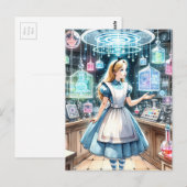 Carte Postale Alice à l'apothicairerie Steampunk (Devant / Derrière)