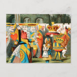 Carte Postale Alice à Wonderland<br><div class="desc">Alice in Wonderland Classic Illustration - Cette alice au pays des merveilles est de John Tenniel,  l'illustrateur original des livres d'alice,  avec la Reine des coeurs et Alice face off.</div>