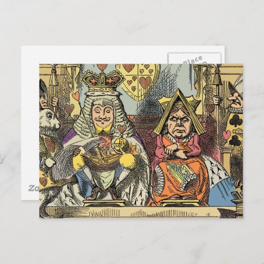 Carte Postale Alice à Wonderland Cheshire Cat Characters (Devant / Derrière)