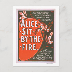 Carte Postale Alice assis près du feu Great London Play Poster