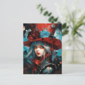 Carte Postale Alice au chapeau rouge (Debout devant)