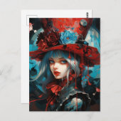 Carte Postale Alice au chapeau rouge (Devant / Derrière)