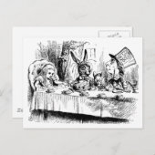 Carte Postale Alice au Mad Tea Party (Devant / Derrière)