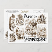 Carte Postale Alice au pays des merveilles (Devant / Derrière)