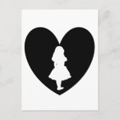 Carte Postale Alice au pays des merveilles Aimer en noir et blan (Devant)