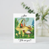 Carte Postale Alice au pays des merveilles - champignon, assis u (Debout devant)