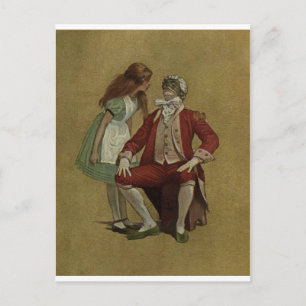 Carte Postale Alice au pays des merveilles et grenouille en cost