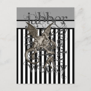 Carte Postale Alice Au Pays Des Merveilles Jabberwocky Grunge
