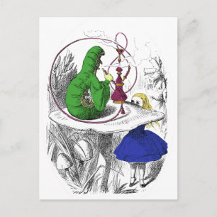 Carte Postale Alice au pays des merveilles - La Caterpillar