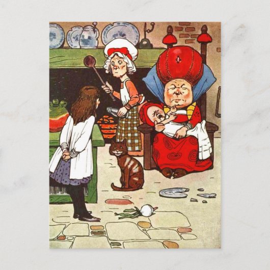 Carte Postale Alice au pays des merveilles : La duchesse avec sa (Devant)