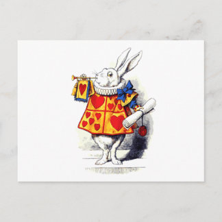 Carte Postale Alice au pays des merveilles Le lapin blanc de Ten
