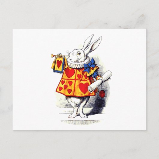 Carte Postale Alice au pays des merveilles Le lapin blanc de Ten (Devant)