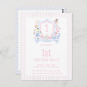 Carte Postale Alice au pays des merveilles Monogram Crest Party (Devant / Derrière)