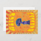 Carte Postale Alice au pays des merveilles Psychedélique Hippie  (Devant / Derrière)