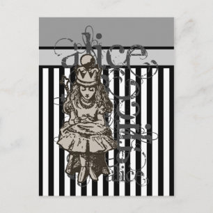 Carte Postale Alice Au Pays Des Merveilles Reine Alice Grunge