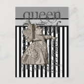 Carte Postale Alice au pays des merveilles Reine des coeurs Grun (Devant)