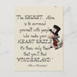 Carte Postale Alice au pays des merveilles - Secret pour trouver