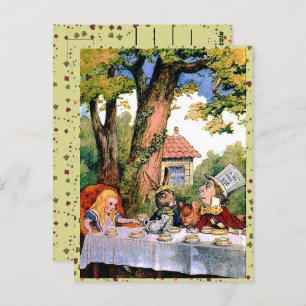 Carte Postale Alice au Pays des merveilles Tea Party Mad Hatter