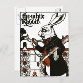 Carte Postale Alice Au Pays Des Merveilles ; Un Jeu. Le lapin bl (Devant / Derrière)
