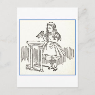 Carte Postale Alice avec l'illustration de la bouteille "Drink M
