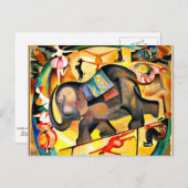 Carte Postale Alice Bailly - L'Éléphant, peinture d'art fin (Devant / Derrière)