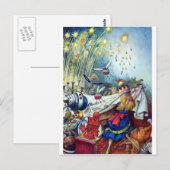 Carte Postale Alice bouleverse la table (Devant / Derrière)