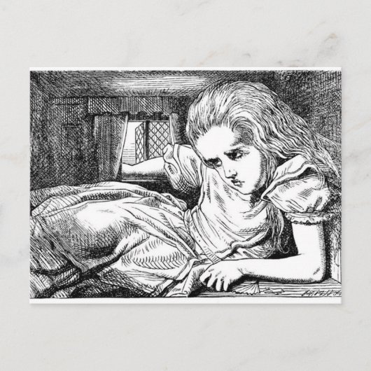 Carte Postale Alice dans la maison du lapin blanc (Devant)