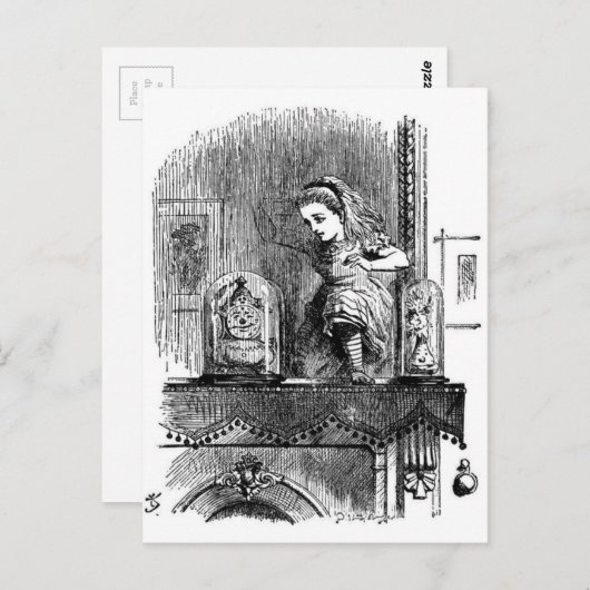 Carte Postale Alice dans un miroir (Devant / Derrière)
