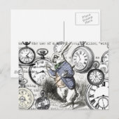 Carte Postale Alice de lapin blanc au pays des merveilles (Devant / Derrière)