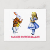 Carte Postale Alice demande au lapin : "Emmène-moi au pays des m (Devant)