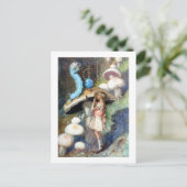 Carte Postale Alice demande conseil à la Caterpillar (Debout devant)