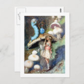 Carte Postale Alice demande conseil à la Caterpillar (Devant / Derrière)