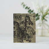 Carte Postale Alice Drink Me Collage (Debout devant)