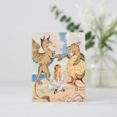 Carte Postale Alice écoute le Griffin et la Fausse tortue (Debout devant)