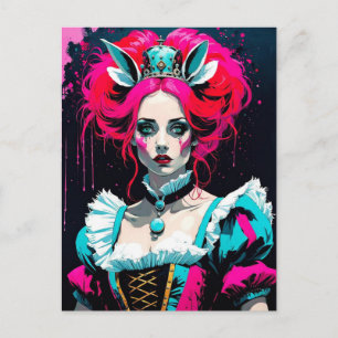Carte Postale Alice en tant que Reine Rose Chaud