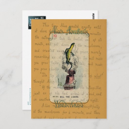 Carte Postale Alice et Bill le Lizard (Devant / Derrière)
