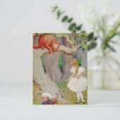 Carte Postale Alice et Cheshire Cat au pays des merveilles (Debout devant)