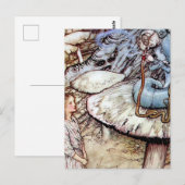 Carte Postale « Alice et la chenille » par Arthur Rackham (Devant / Derrière)