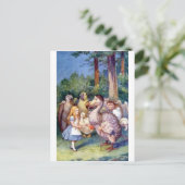 Carte Postale Alice et la dronte dans polychrome (Debout devant)